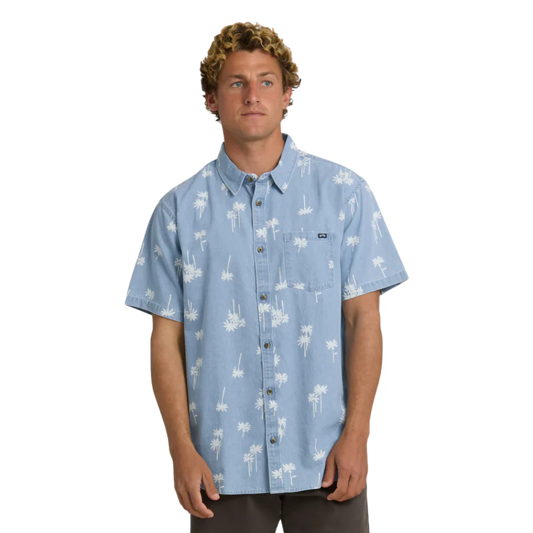 Billabong Men's Sundays Mini SS Shirt - Corydalis Blue