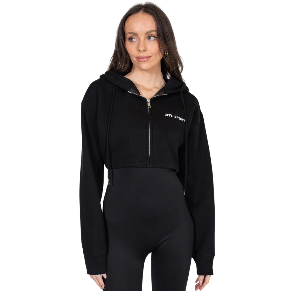 Brunette Kindmess Club Full Zip Crop Hoodie