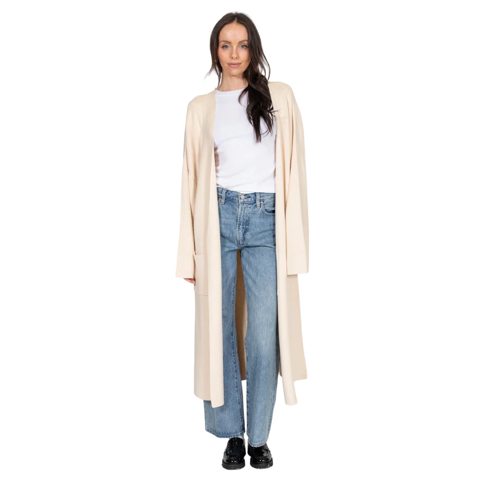 Brunette The Matilda Rib Knit Cardigan - Image 3
