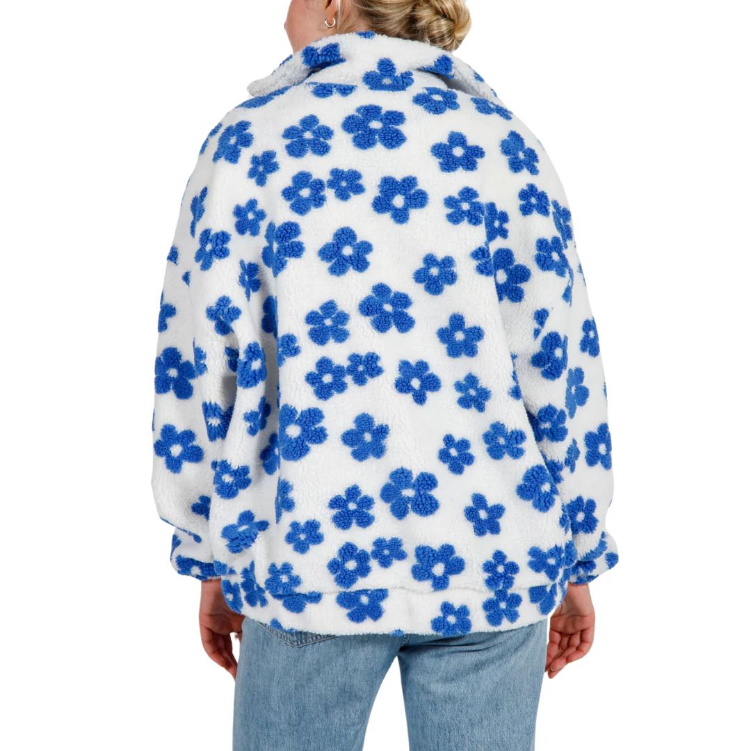 Brunette Women's All Over Daisy Sherpa Jacket - Image 3