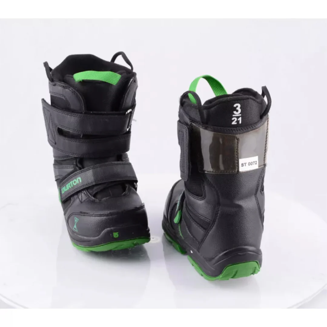 Burton - Kids' Progression XS Snowboard Boots - Black/Green - Image 6
