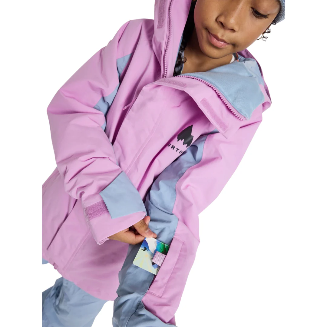 Burton Kids' Skimmer 2L Jacket - Orchid Purple/Dusty Blue - Image 3