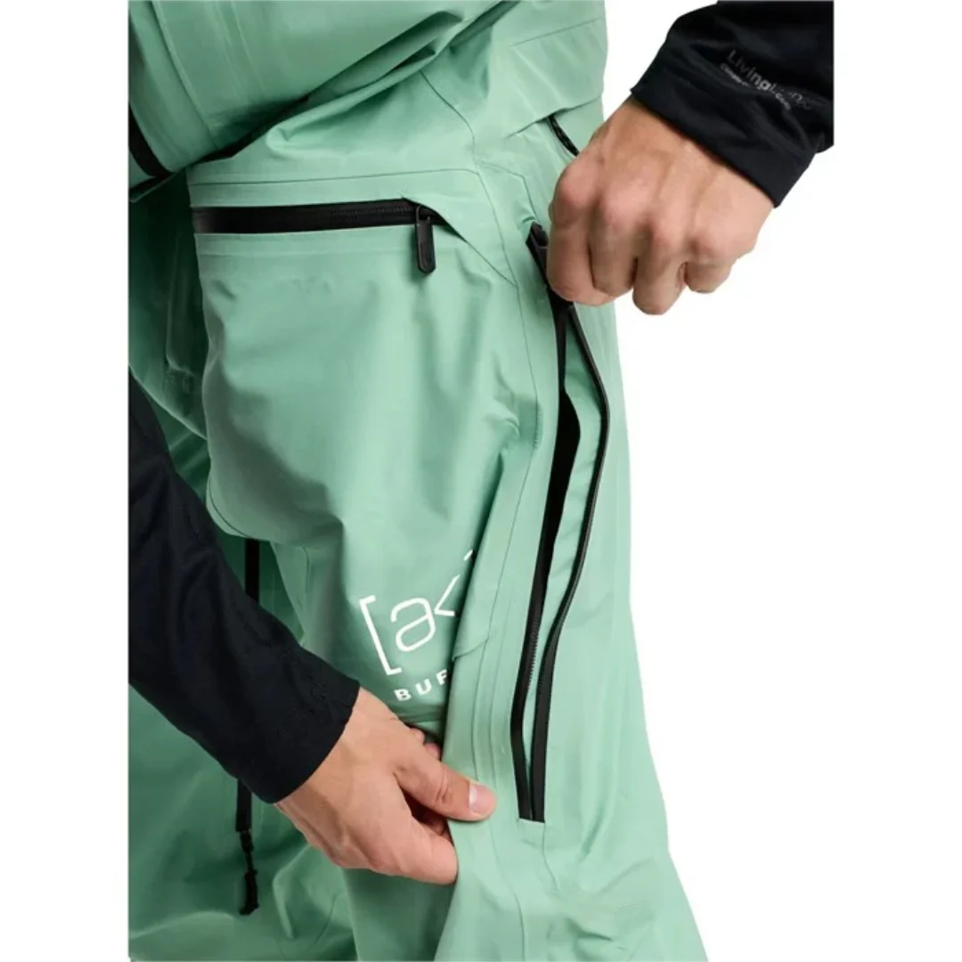 Burton Men's AK Gore Tex Freebird Bib Snowpants -Soft Sage - Image 6