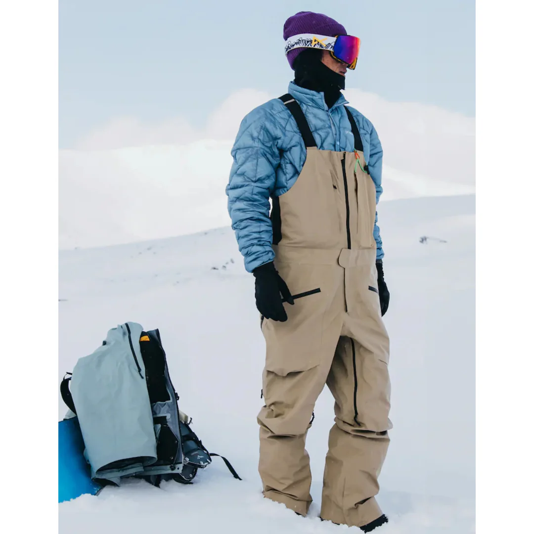 Burton Men's AK Gore Tex Freebird Bib Snowpants -Summit Taupe - Image 2