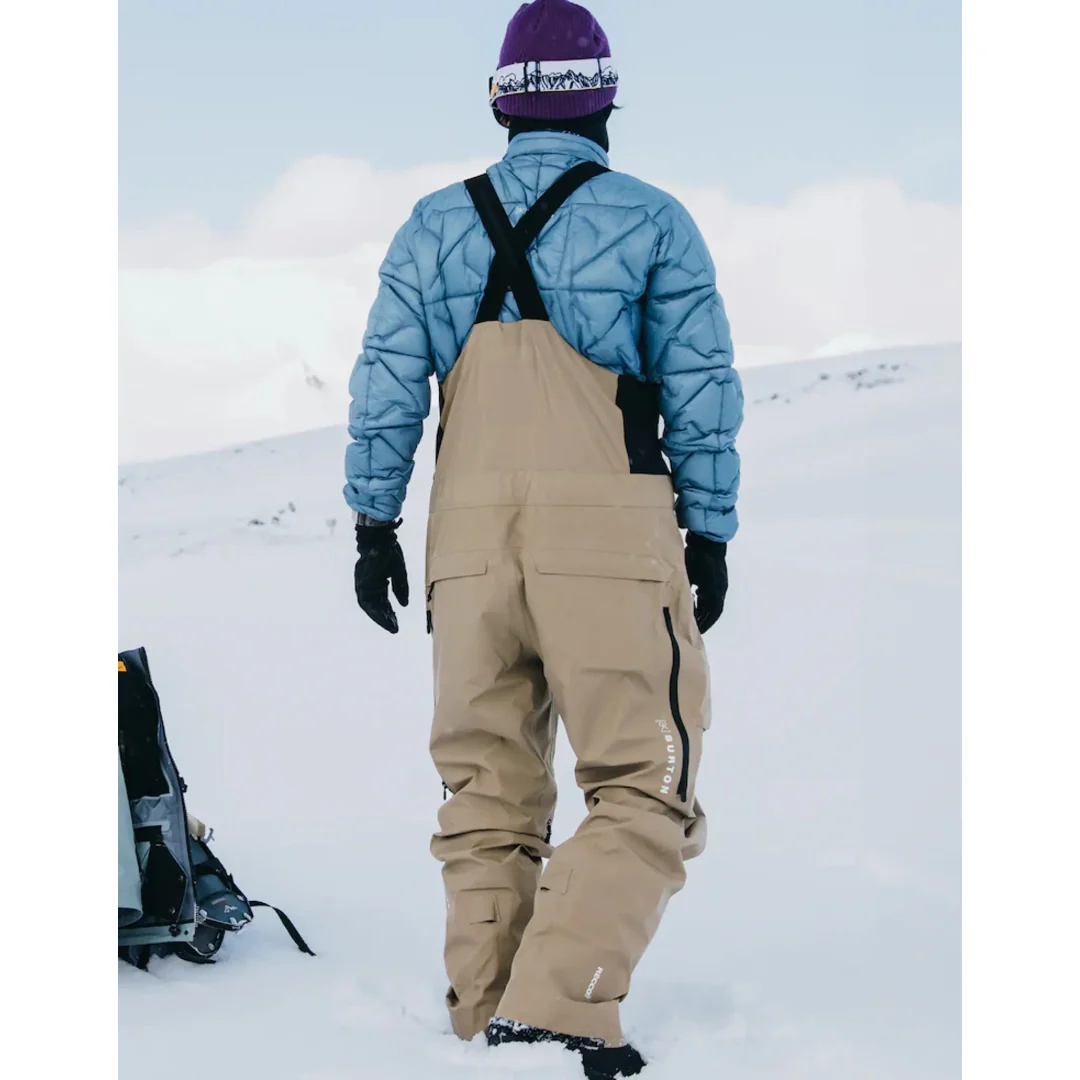 Burton Men's AK Gore Tex Freebird Bib Snowpants -Summit Taupe - Image 3