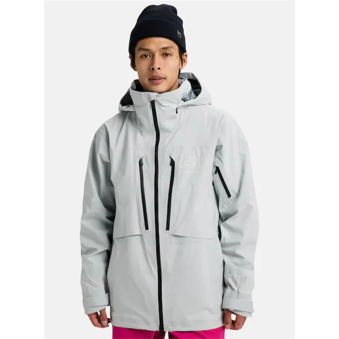Burton Men's [ak] Hover GORE‑TEX C-Knit 3L Stretch Jacket - Gray Cloud - Image 2