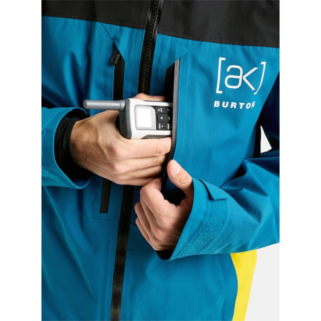 Burton Men's Men's [ak] Swash GORE-TEX Jacket - True Black/Blue Teal/Atomic Yellow - Image 5
