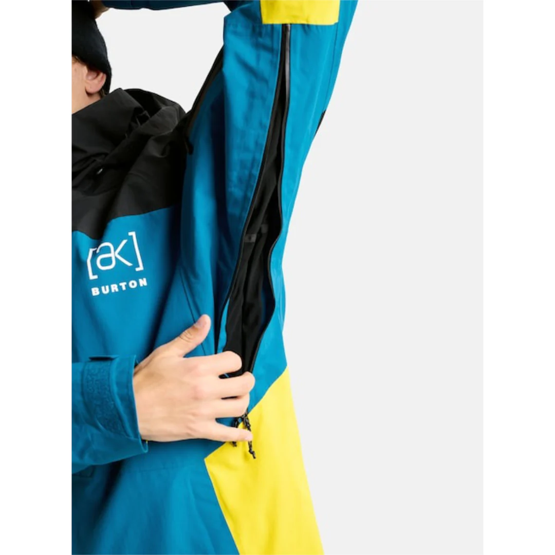 Burton Men's Men's [ak] Swash GORE-TEX Jacket - True Black/Blue Teal/Atomic Yellow - Image 6