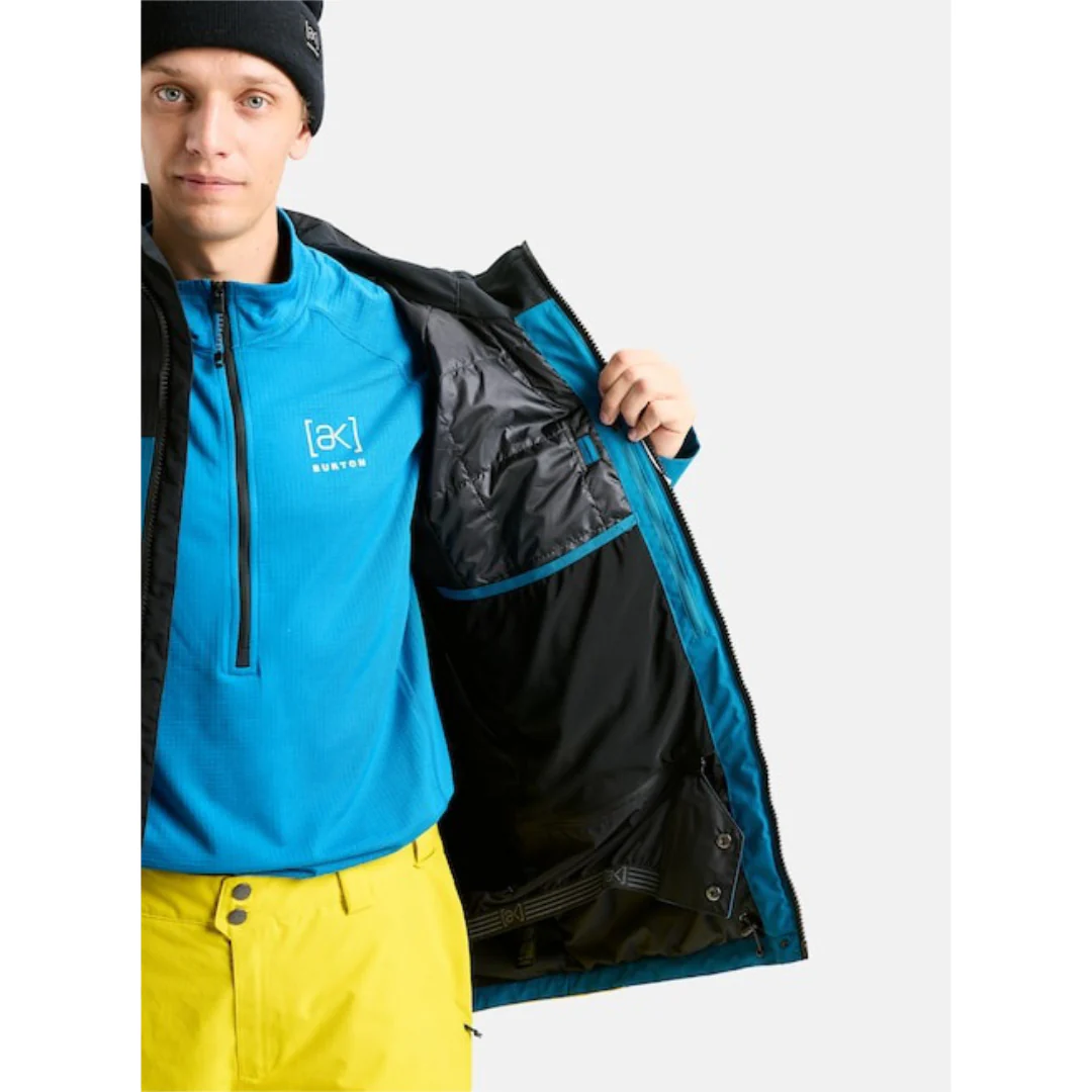 Burton Men's Men's [ak] Swash GORE-TEX Jacket - True Black/Blue Teal/Atomic Yellow - Image 7