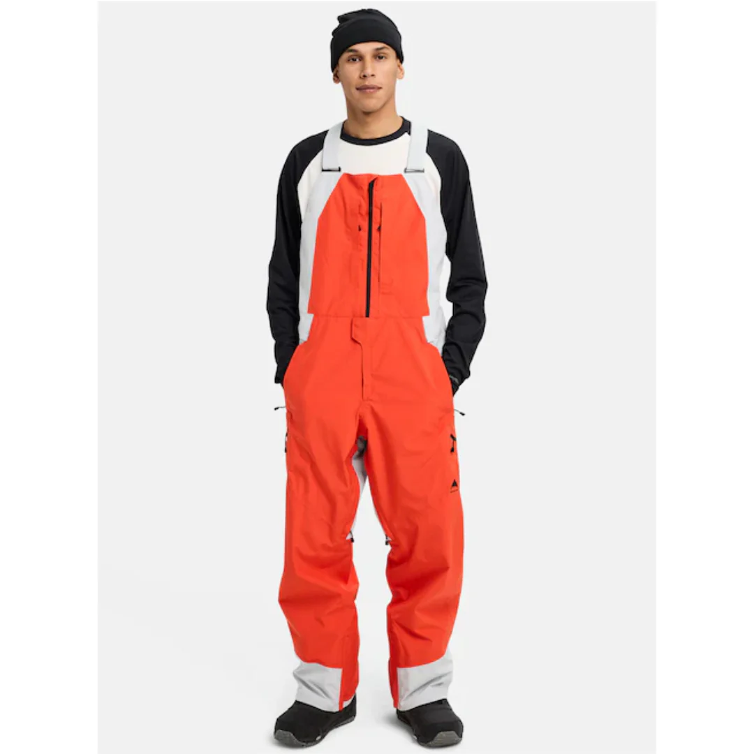 Burton Men's Reserve Gore Tex 2L Bib Snowpants-Fiesta Red/Gray Cloud - Image 2