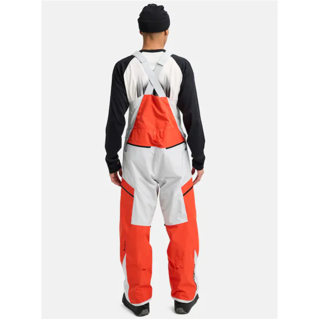 Burton Men's Reserve Gore Tex 2L Bib Snowpants-Fiesta Red/Gray Cloud - Image 3