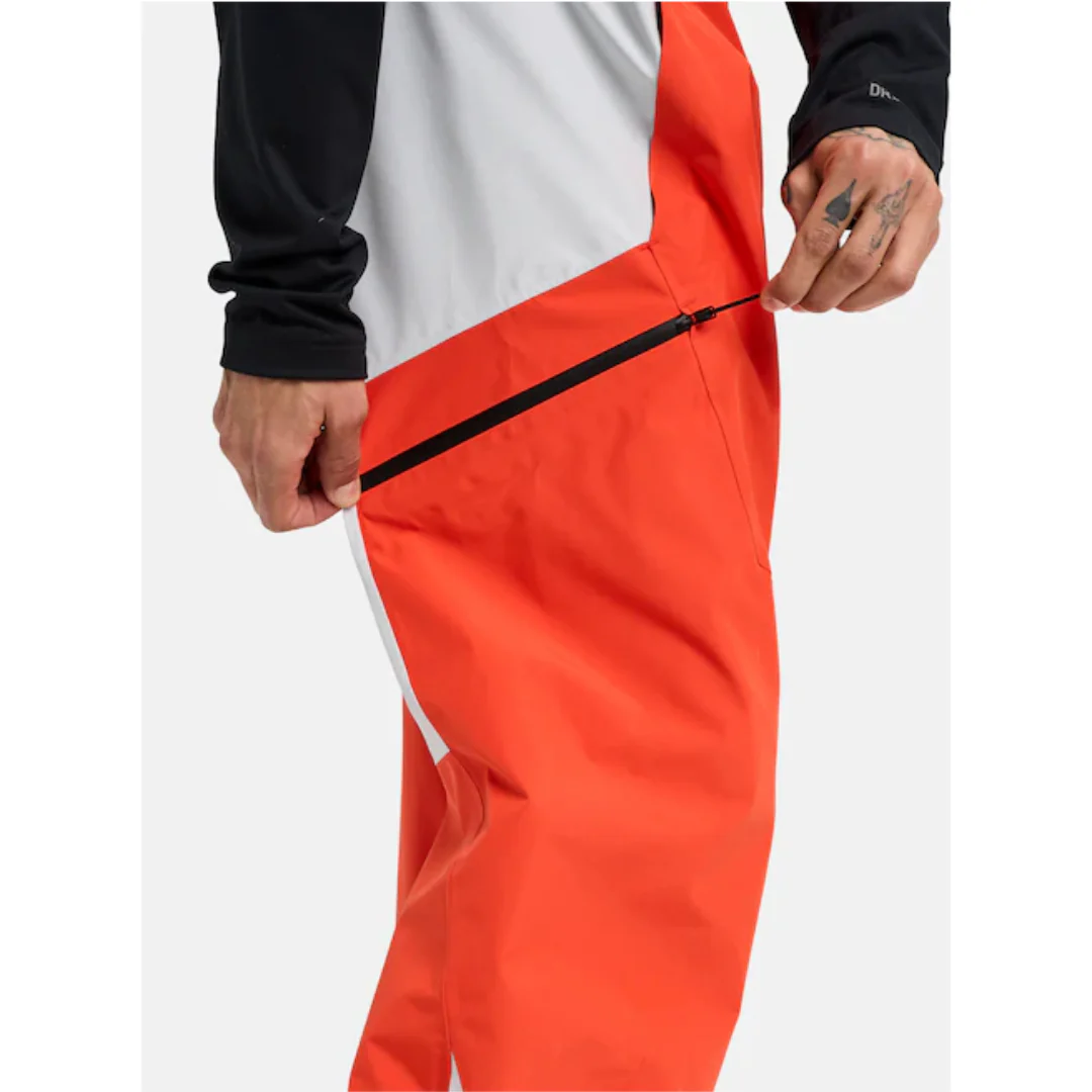Burton Men's Reserve Gore Tex 2L Bib Snowpants-Fiesta Red/Gray Cloud - Image 6
