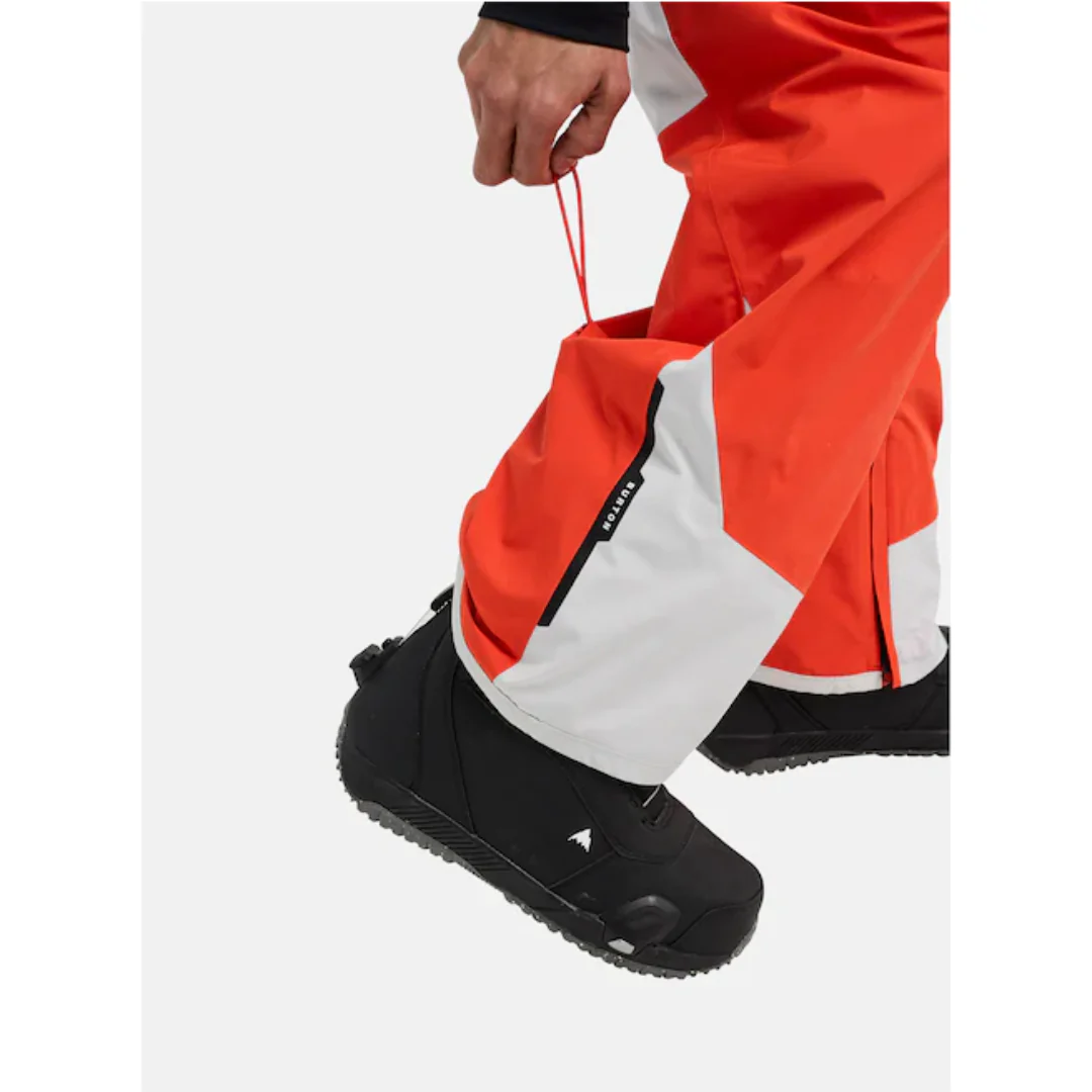 Burton Men's Reserve Gore Tex 2L Bib Snowpants-Fiesta Red/Gray Cloud - Image 7