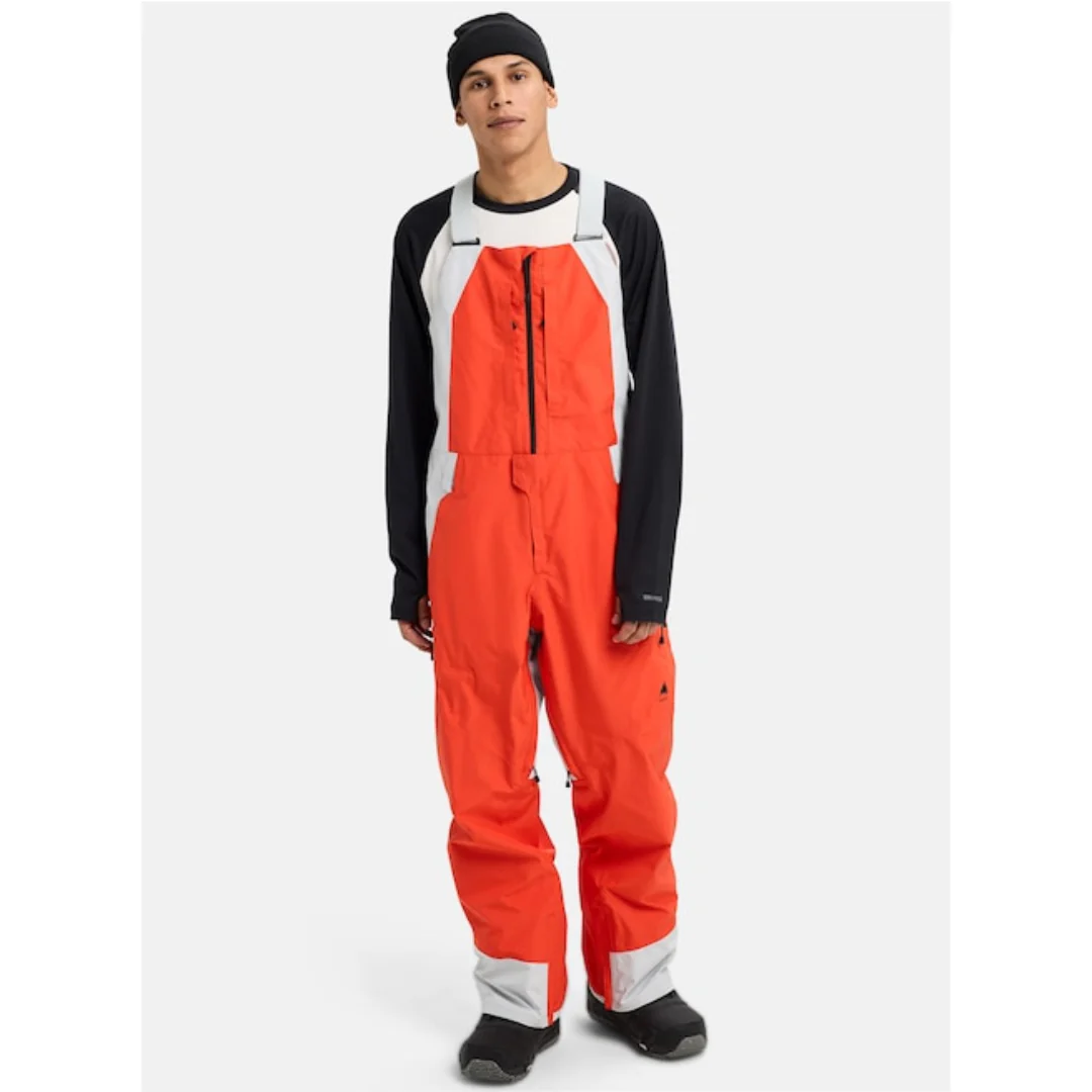 Burton Men's Reserve Gore Tex 2L Bib Snowpants-Fiesta Red/Gray Cloud - Image 9