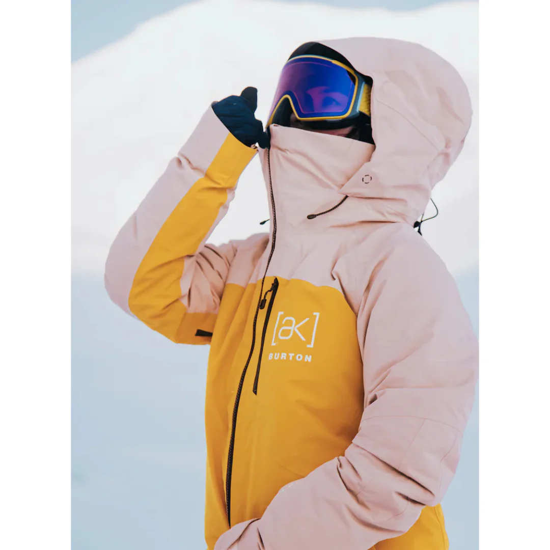 Burton Women's [ak] Embark GORE-TEX 2L Jacket - Shadow Pink/Golden Rod - Image 3