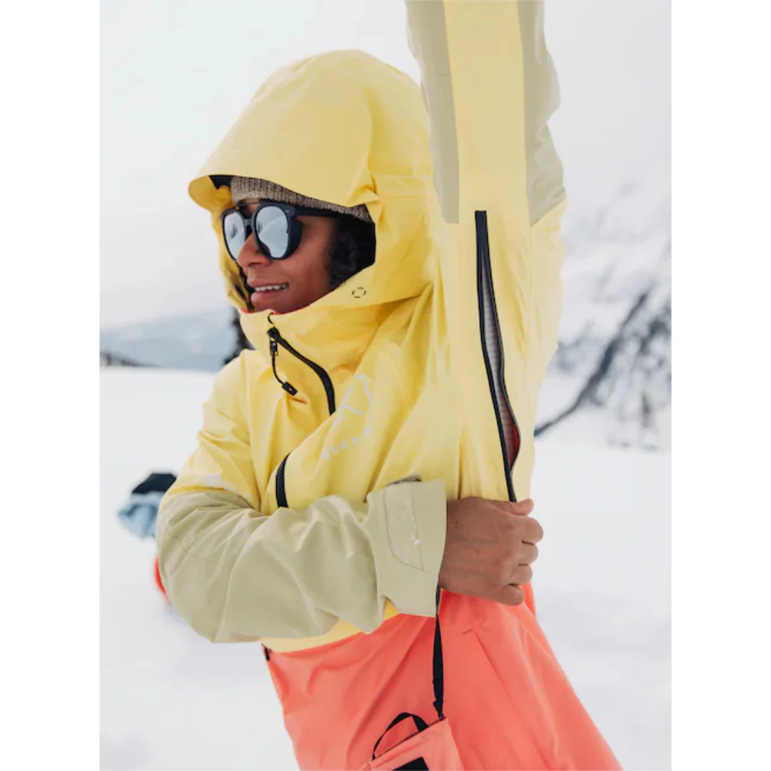 Burton Women's [ak] Kimmy GORE-TEX 2L Anorak Jacket - Buttermilk / Reef Pink / Mushroom - Image 3