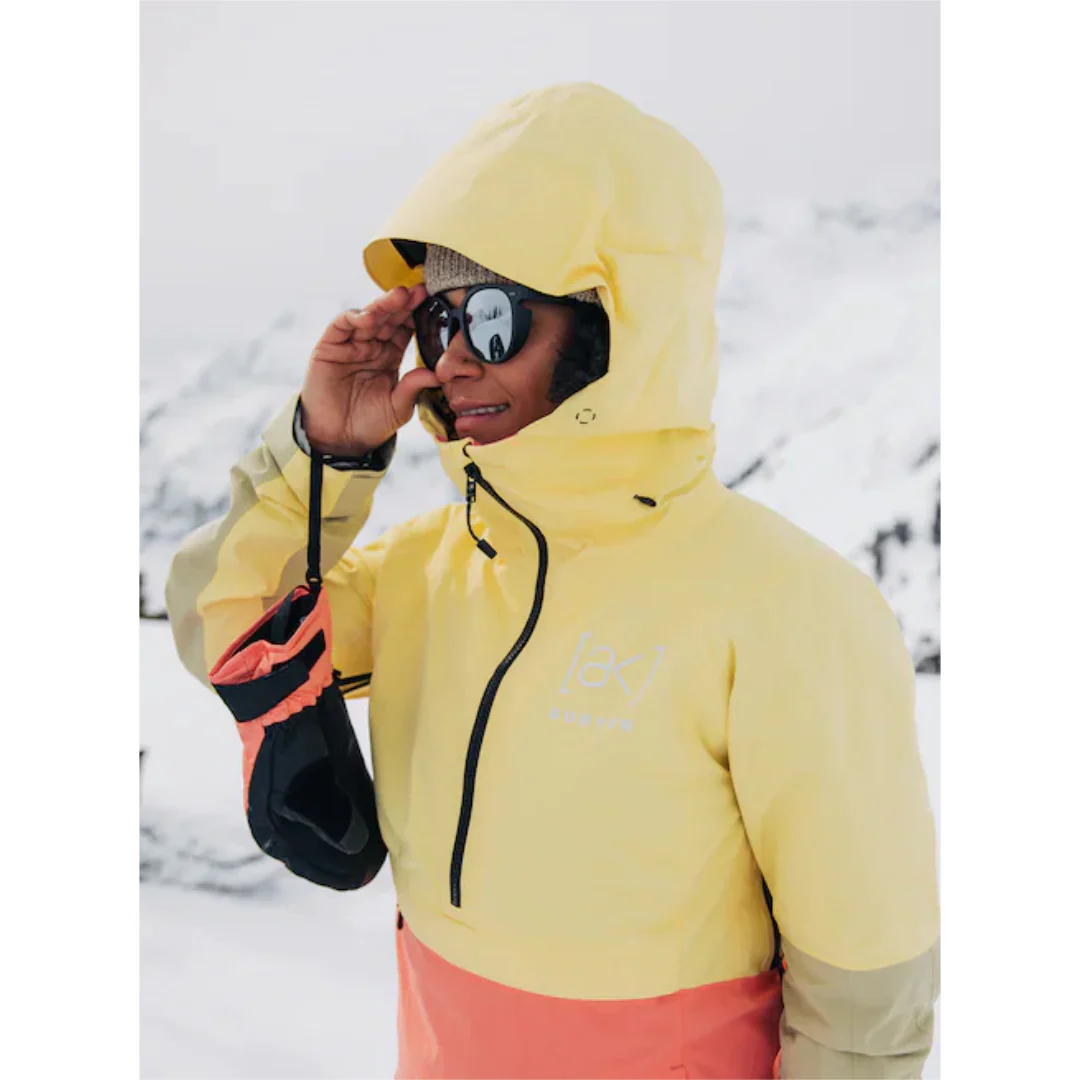 Burton Women's [ak] Kimmy GORE-TEX 2L Anorak Jacket - Buttermilk / Reef Pink / Mushroom - Image 4