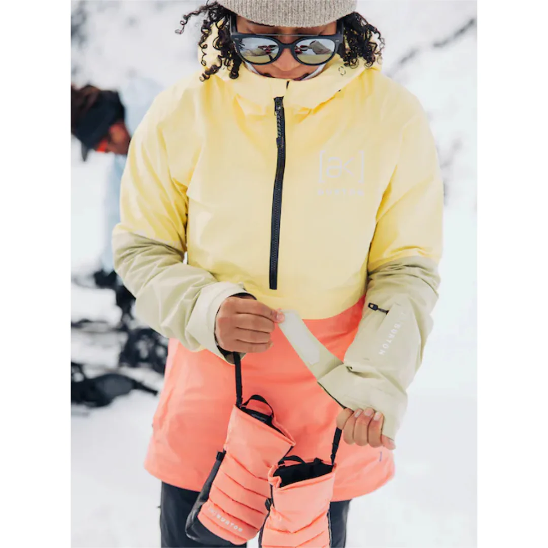 Burton Women's [ak] Kimmy GORE-TEX 2L Anorak Jacket - Buttermilk / Reef Pink / Mushroom - Image 6