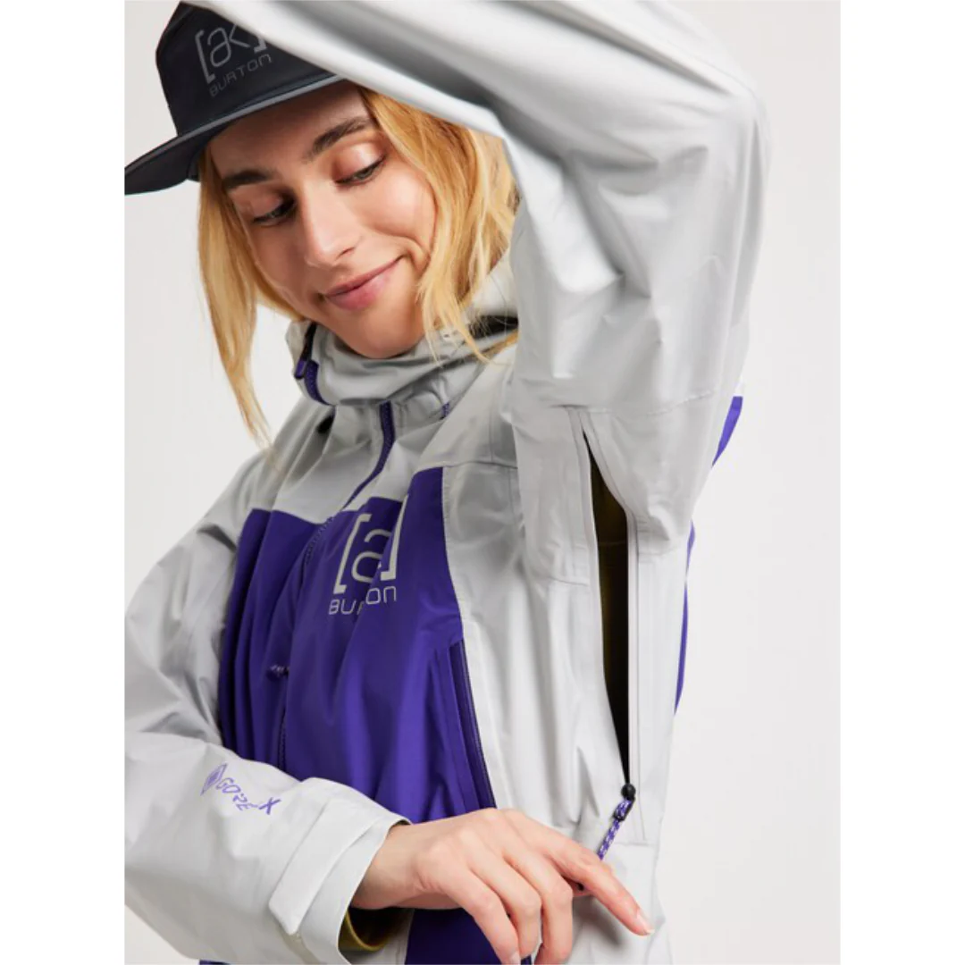 Burton Women's [ak] Surgence GORE-TEX Jacket - Lunar Gray / Prism Violet - Image 6