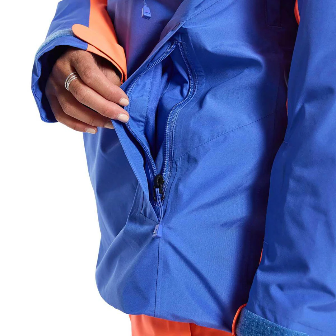 Burton Women's Pillowline GORE-TEX 2L Anorak Jacket -Amparo Blue / Tetra Orange - Image 2