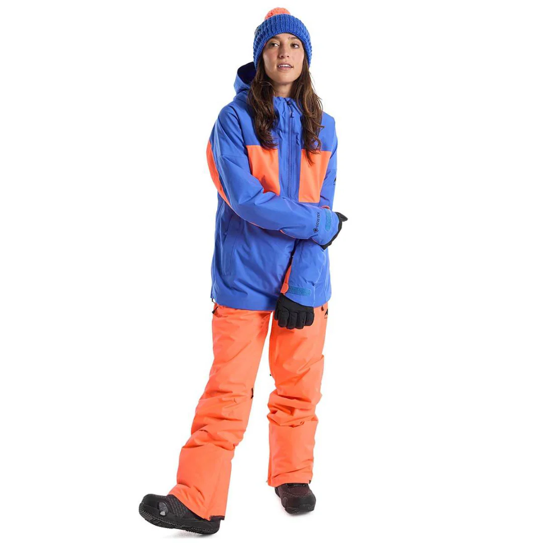 Burton Women's Pillowline GORE-TEX 2L Anorak Jacket -Amparo Blue / Tetra Orange - Image 4
