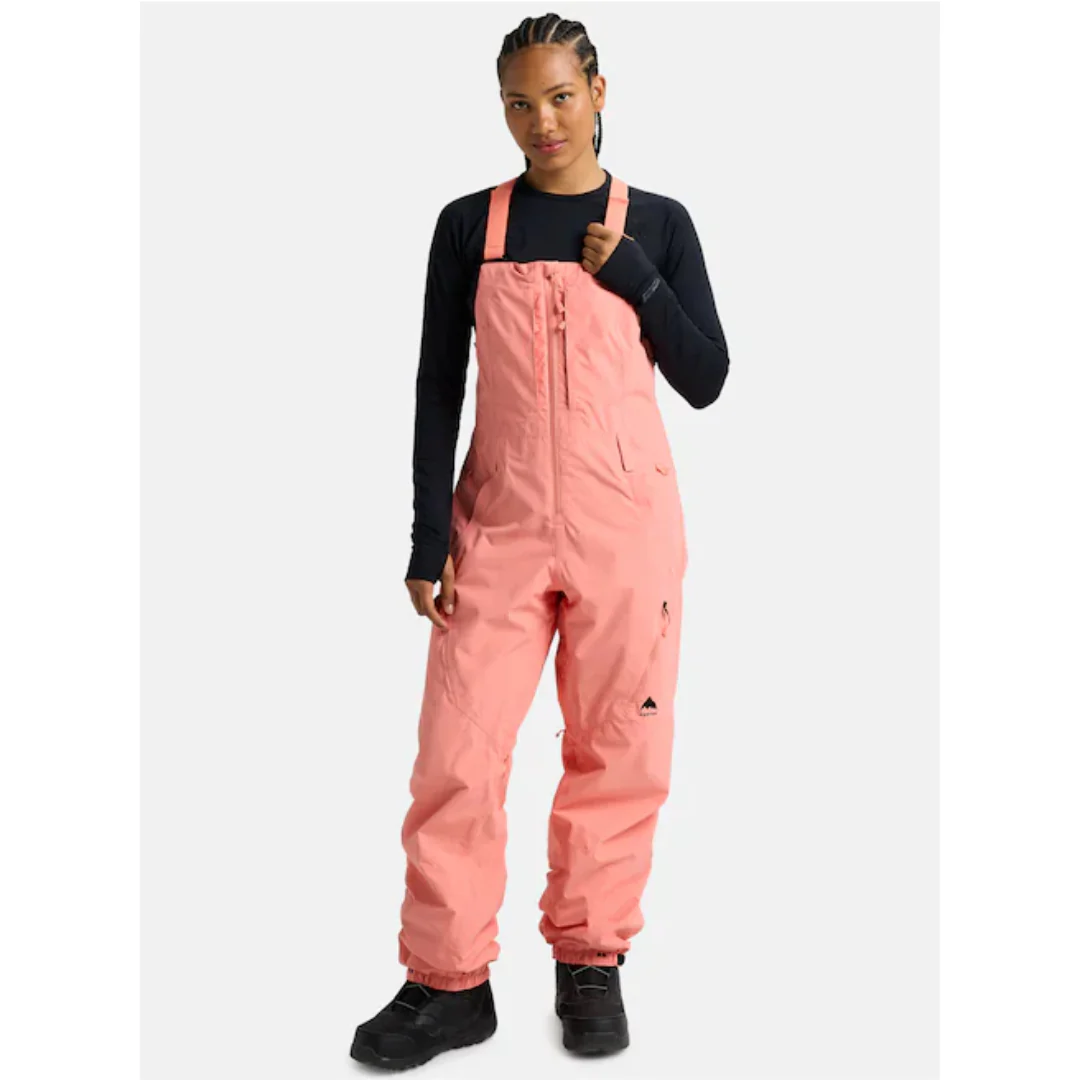 Burton Women's Reserve 2L Bib Snowpants-Sunrise Coral - Image 2