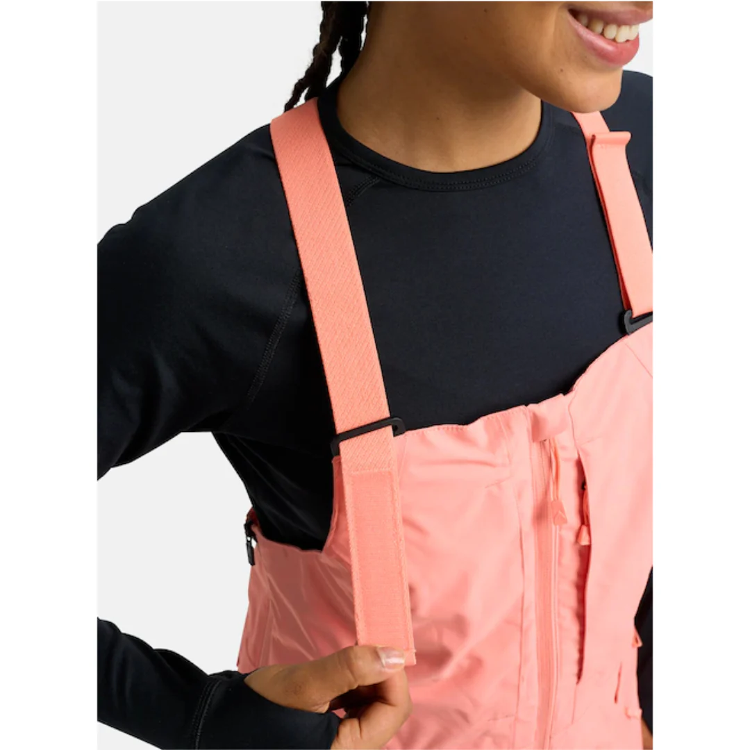 Burton Women's Reserve 2L Bib Snowpants-Sunrise Coral - Image 6