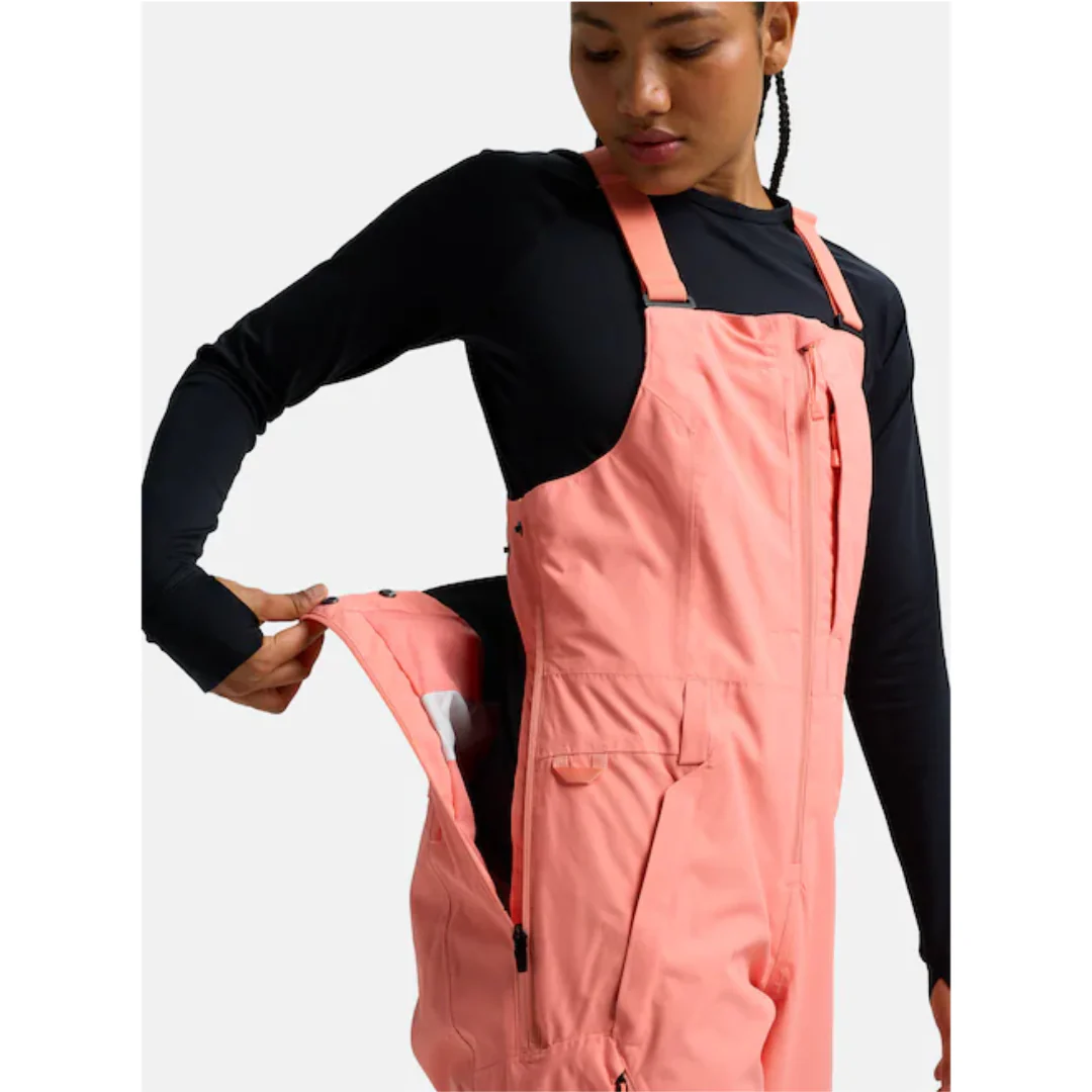 Burton Women's Reserve 2L Bib Snowpants-Sunrise Coral - Image 8