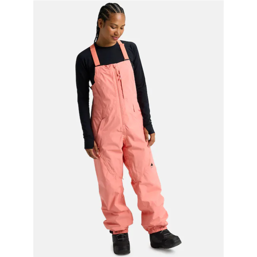 Burton Women's Reserve 2L Bib Snowpants-Sunrise Coral - Image 9