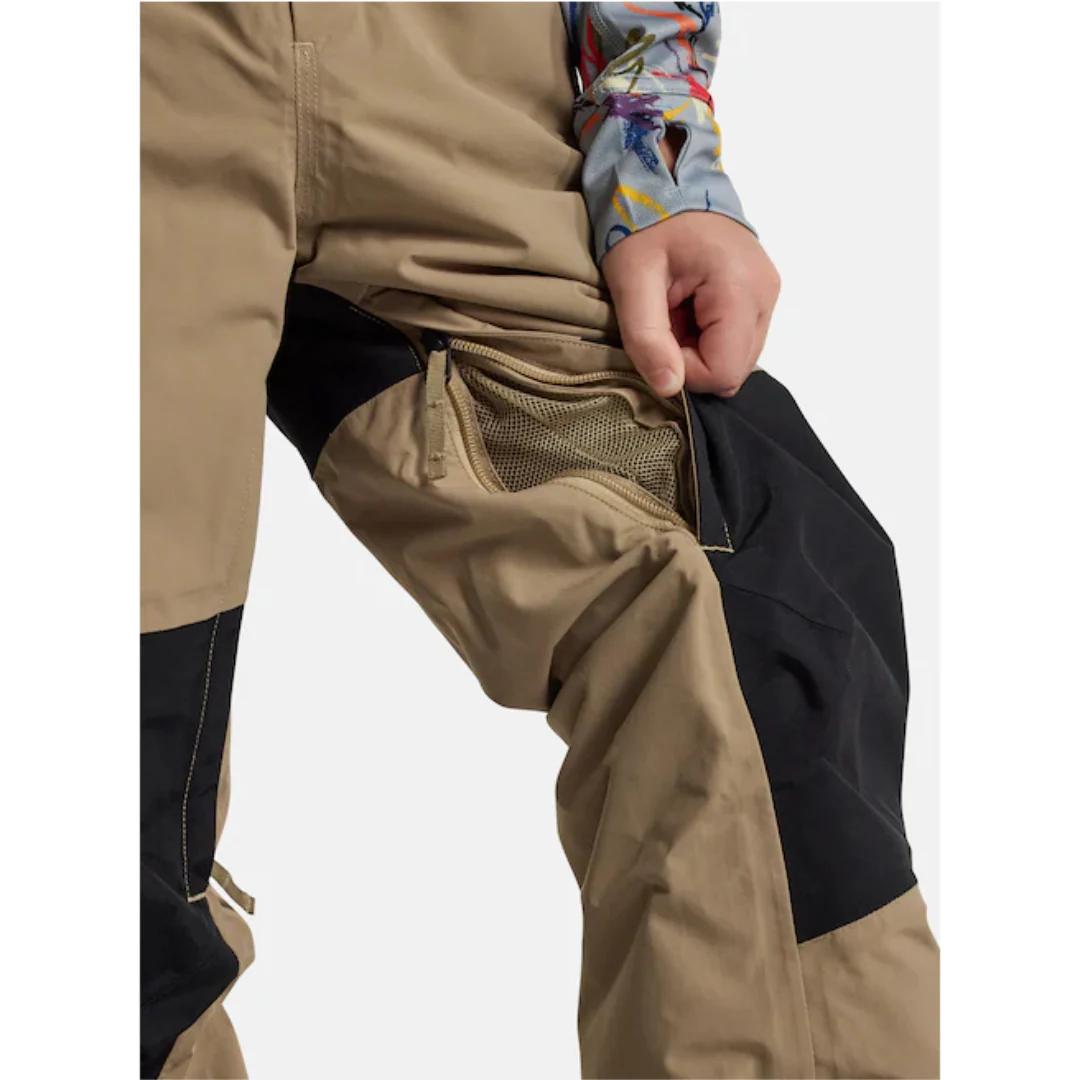 Burton Youth Skylar 2L Bib Snowpants-Summit Taupe - Image 3