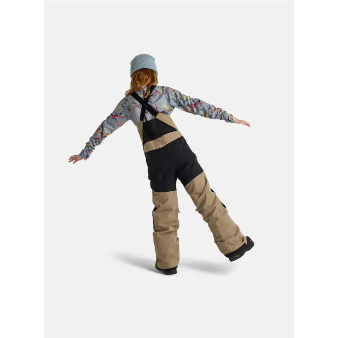 Burton Youth Skylar 2L Bib Snowpants-Summit Taupe - Image 8