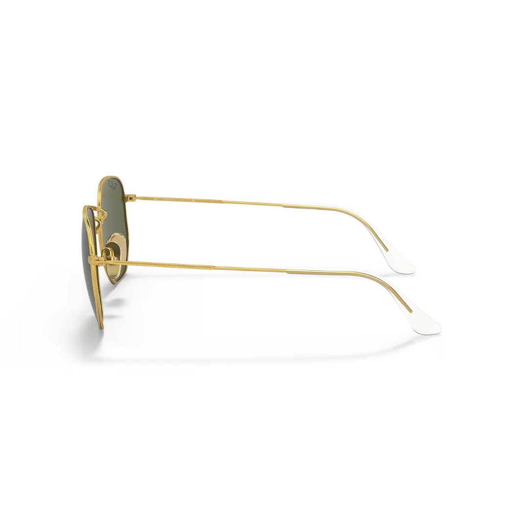 Ray Ban Hexigonal Sunglasses- Legend Gold, Polar Green - Image 2