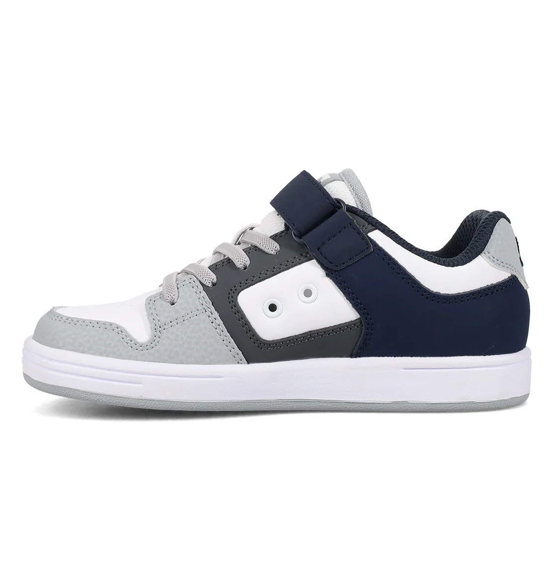 DC Kid's Manteca 4 V Shoes- Grey/Navy/White - Image 3