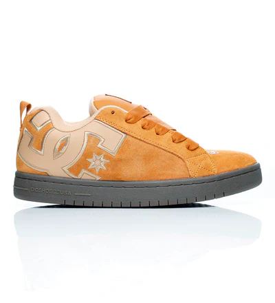 DC Men's Court Graffik SE Shoes - Wheat/Gum