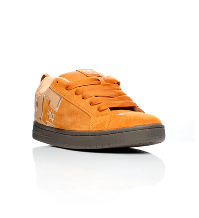 DC Men's Court Graffik SE Shoes - Wheat/Gum - Image 2