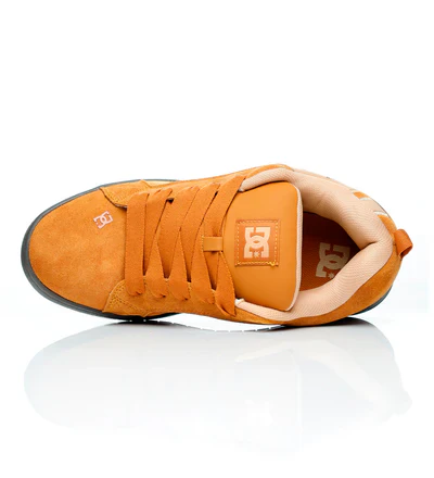DC Men's Court Graffik SE Shoes - Wheat/Gum - Image 4