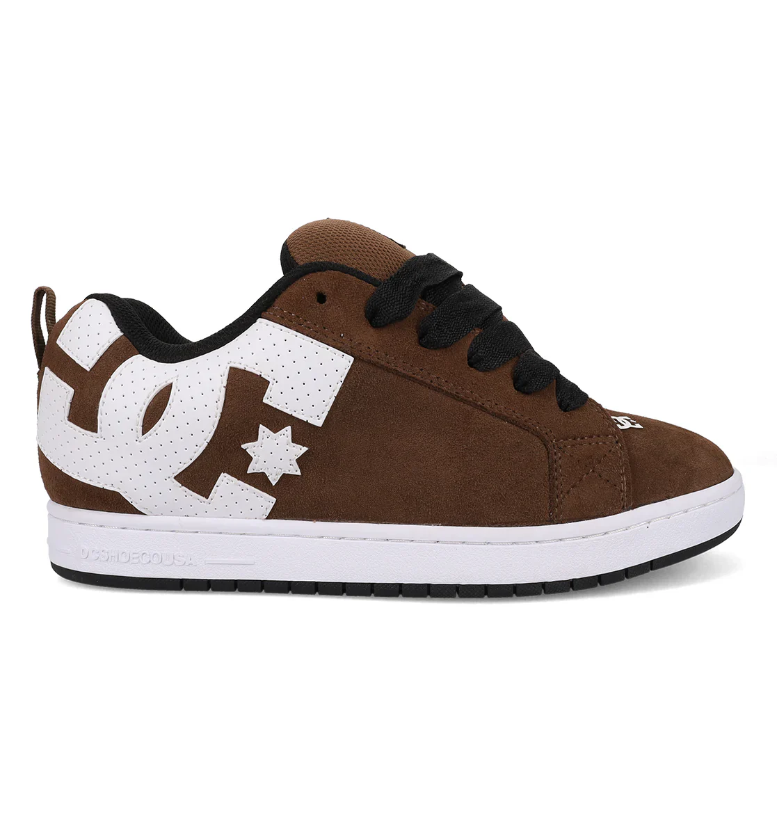 DC Men's Court Graffik Se Skate Shoes - Brown/White