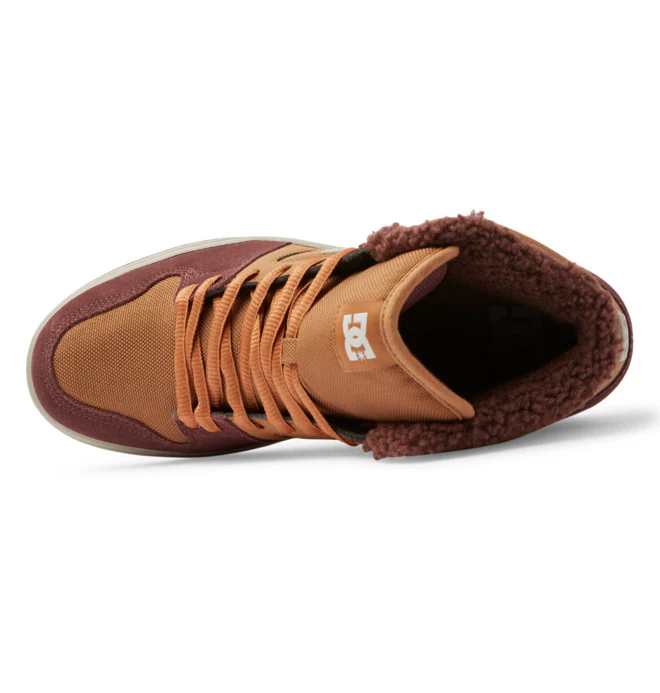 DC Men's Macteca 4 Hi WR Shoes - Brown/Brown/White - Image 4