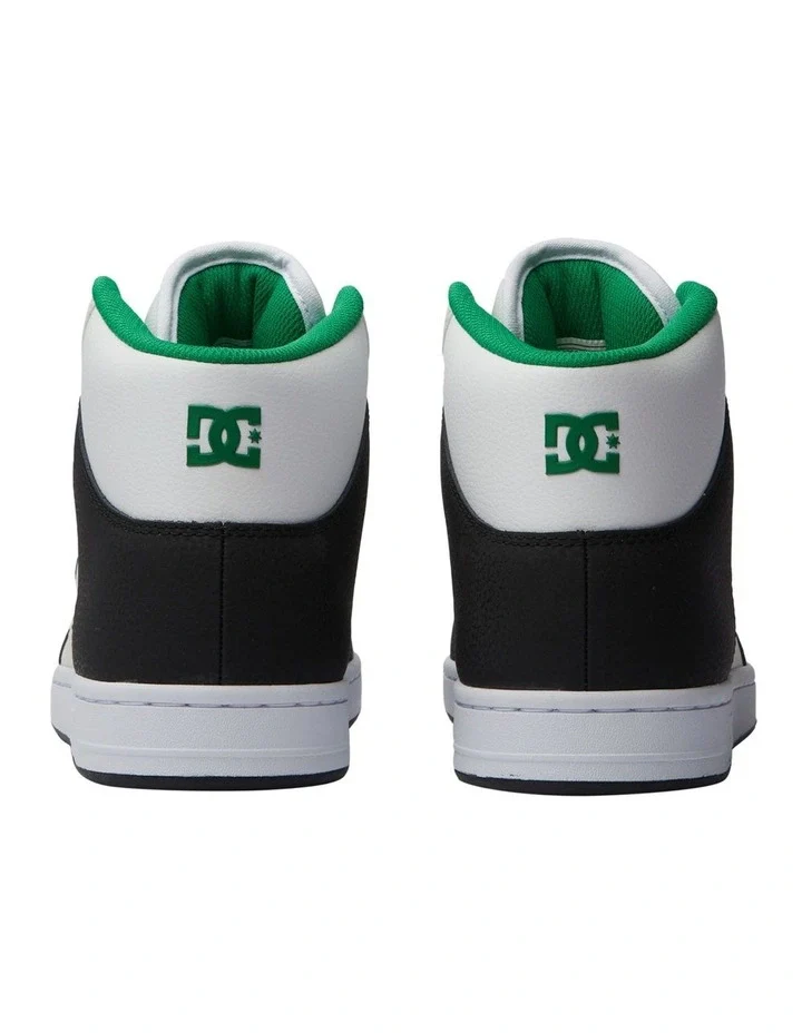 DC Men's Manteca 4 Hi Shoes - Black/White/Green - Image 5