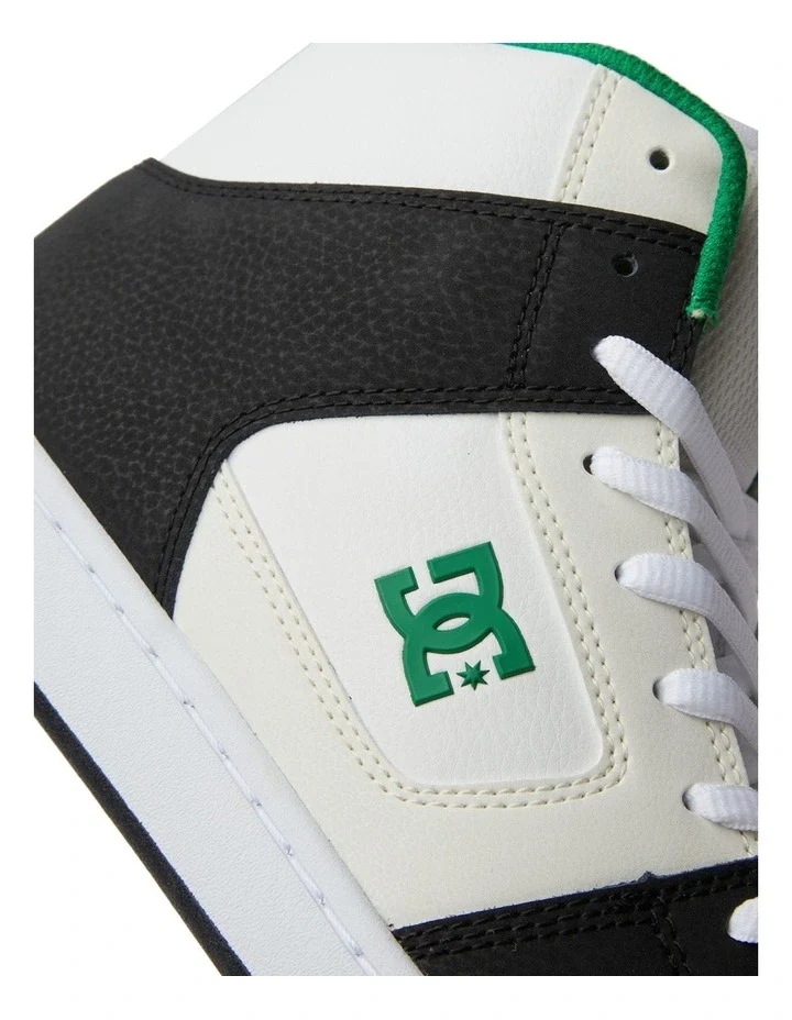 DC Men's Manteca 4 Hi Shoes - Black/White/Green - Image 6