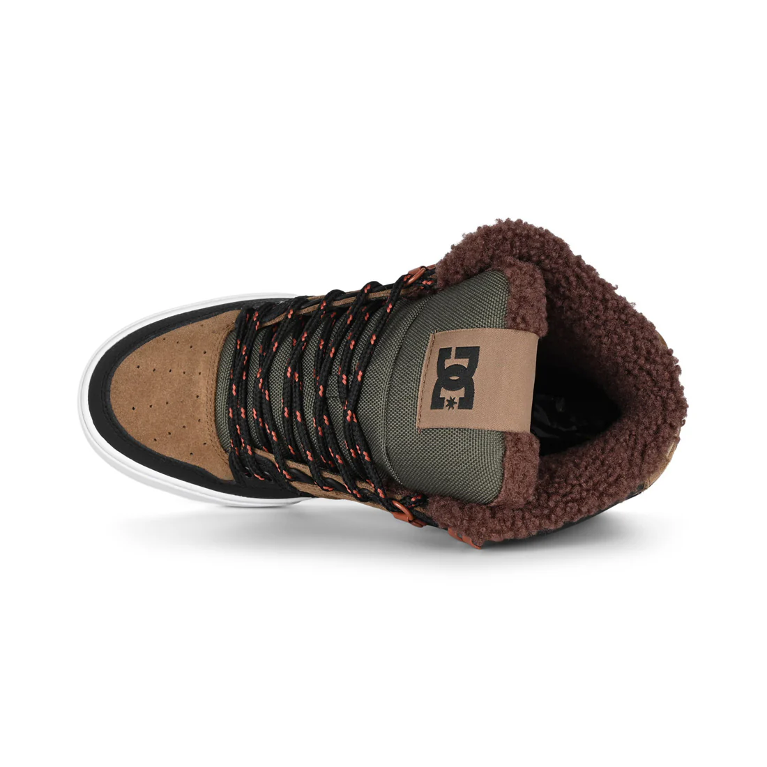 DC Men's Pure High-Top WC Shoes - Black/Black/Green - Image 2