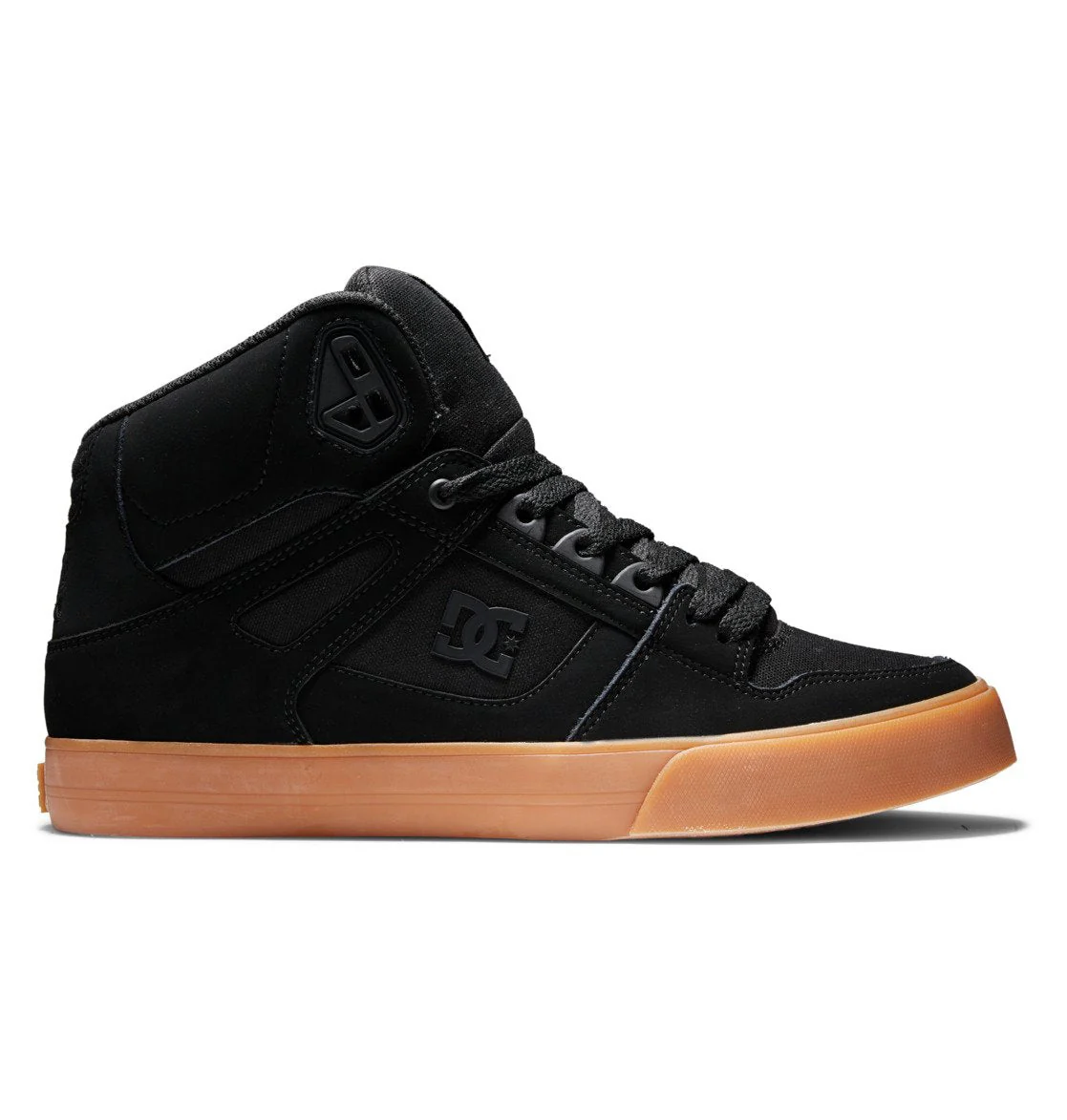 DC Men's Pure High-Top WC Shoes - Black/Black/Green - Image 5