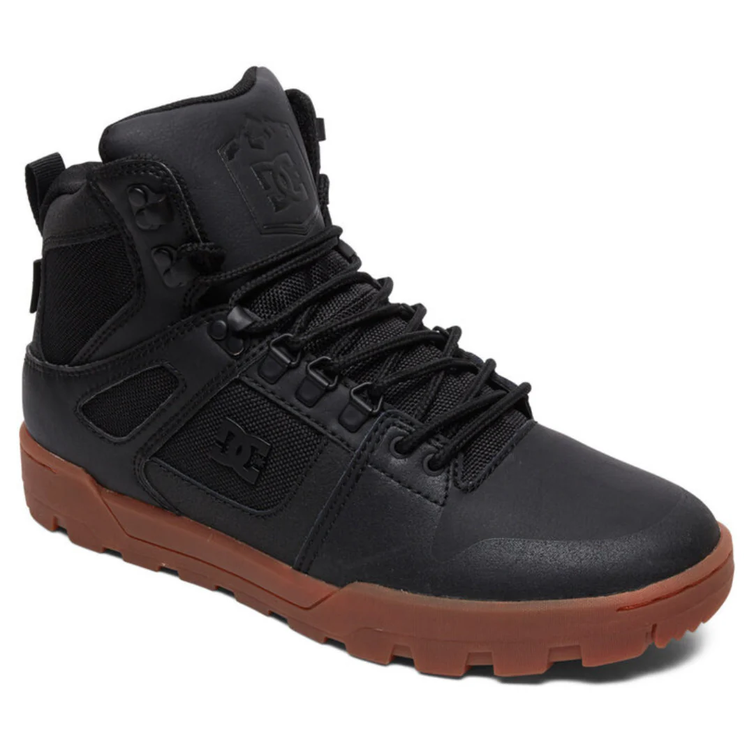 DC Men's Pure High-Top WR Boot Boots - Black/Gum - Image 2