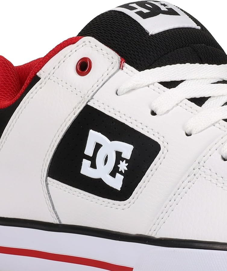 DC Men's Pure Shoes - White/Black/Red - Image 2