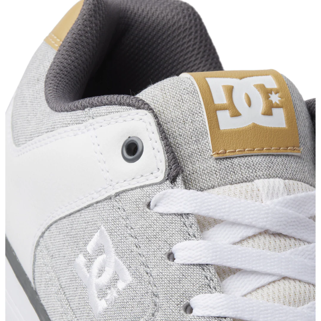 DC Men's Pure Skate Shoes - Grey/White/Grey - Image 4