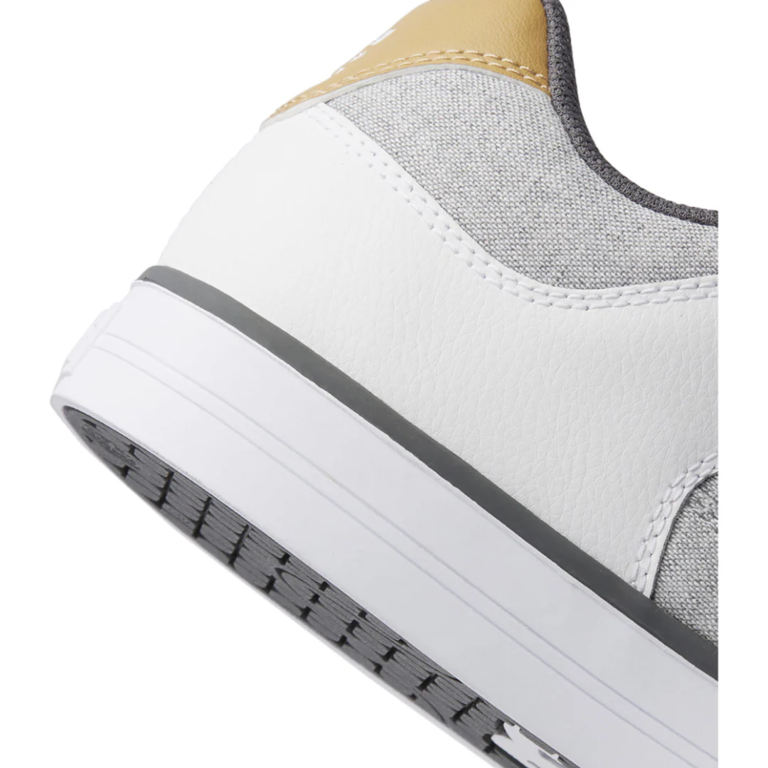DC Men's Pure Skate Shoes - Grey/White/Grey - Image 5