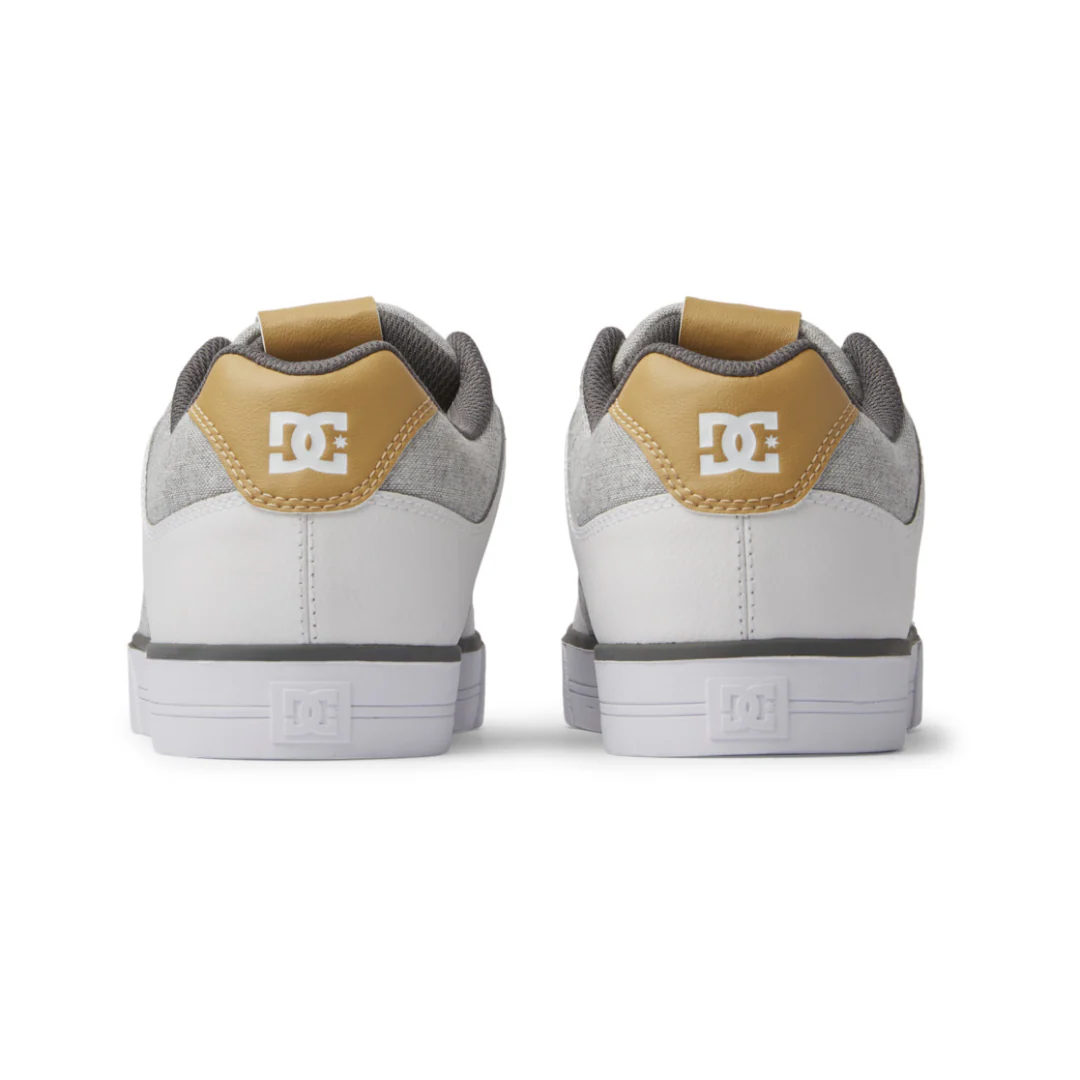 DC Men's Pure Skate Shoes - Grey/White/Grey - Image 6
