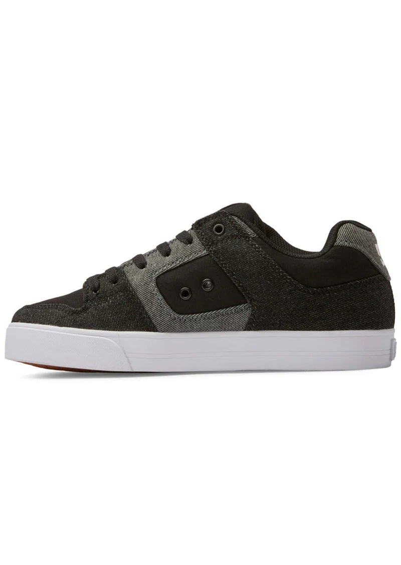 DC Men's Pure Skate Shoes - Black Denim - Image 2