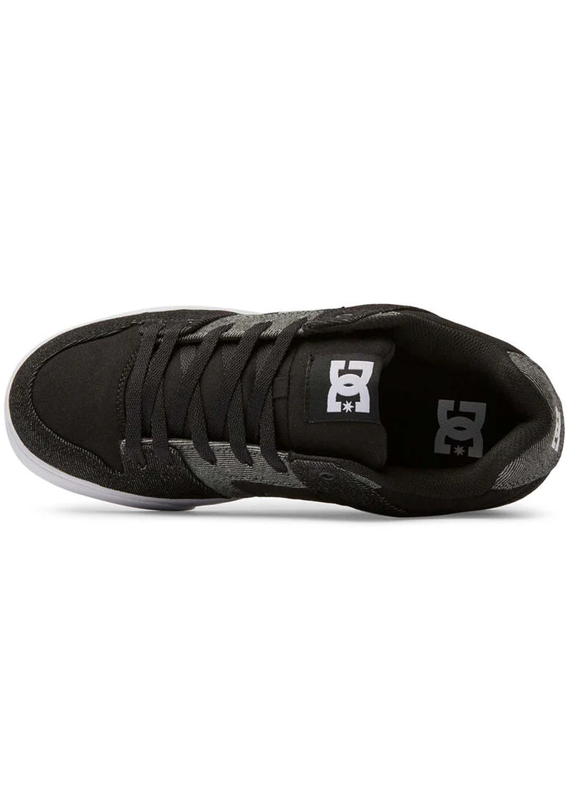 DC Men's Pure Skate Shoes - Black Denim - Image 4