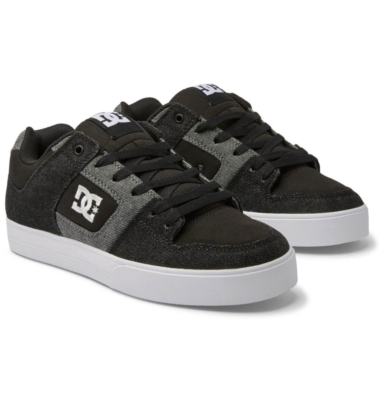 DC Men's Pure Skate Shoes - Black Denim - Image 5